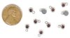 10 5mm Red Rhinestone Flat Back Pendants
